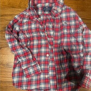 Vineyard Vines Kids Red and Blue Plaid Shirt